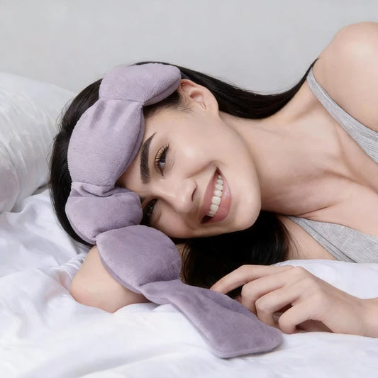 Weighted Eyemask for Deep Sleep 100% Blackout Strap-Free Design Calming Eye Cover for Side-Sleeping Comfortable for Eyes